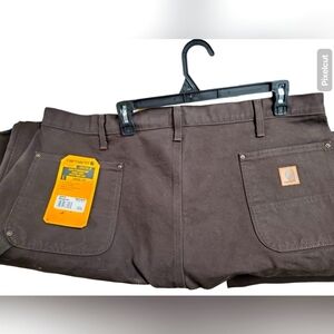 Carhartt Mens Utility Double Knee Work Pant Loose Fit Rugged Flex Dk Brown 42x34